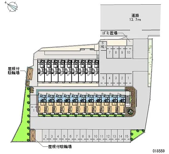 ★手数料０円★館林市高根町　月極駐車場（LP）